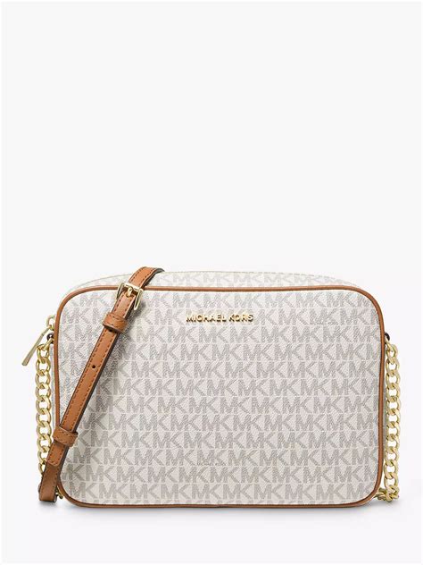 michael kors bags michael kors vanilla jet set large crossbody|michael kors jet set item.